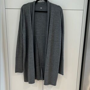 lululemon athletica Open-Front Long Gray Cardigan